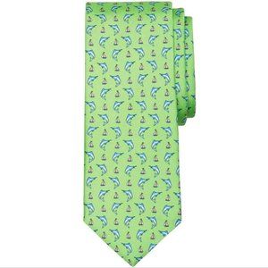Brooks Brothers Men's Marlin Print Tie / GREEN / RETAIL $79